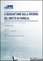 A QUARANT'ANNI DALLA RIFORMA DEL DIRITTO DI FAMIGLIA. AINC. ATTI DEL CONVEGNO (A - COGLIANDRO R. D. (CUR.); CANAPE A. (CUR.)