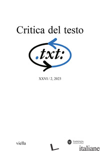 CRITICA DEL TESTO (2023). VOL. 26/2 - 