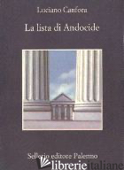 LISTA DI ANDOCIDE (LA) - CANFORA LUCIANO