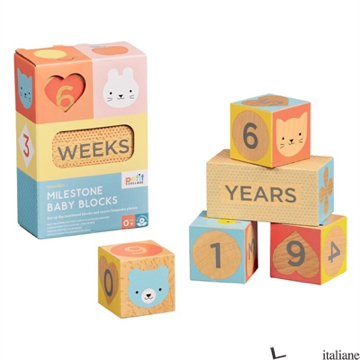 Wooden Milestone Baby Blocks