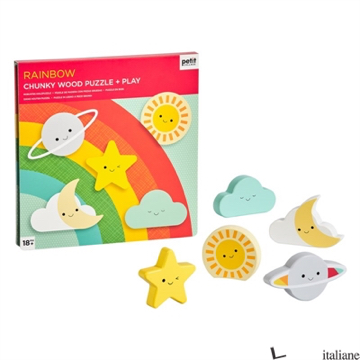 Rainbow Chunky Wood Puzzle + Play