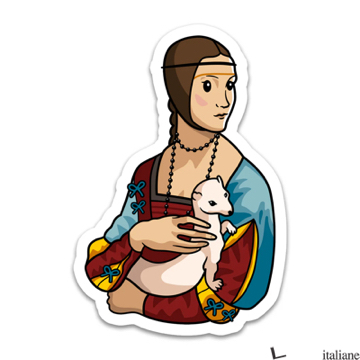 Sticker - Lady with an Ermine - Da Vinci