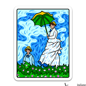 Sticker - Woman with a Parasol - Monet