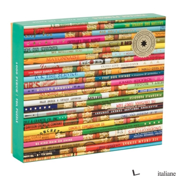 Phat Dog Vintage Pencils 1000 Piece Foil Stamped Puzzle