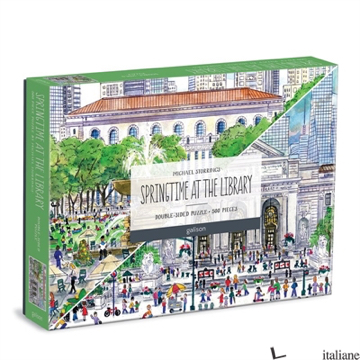 Michael Storrings Springtime at the Library 500 Piece Double-Sided Puzzle