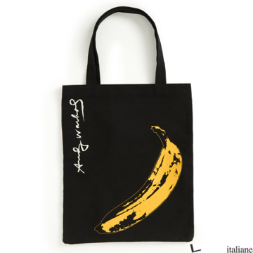 Warhol Banana Canvas Tote Bag - Black