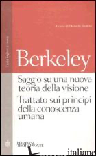 SAGGIO SU UNA NUOVA TEORIA DELLA VISIONE-TRATTATO SUI PRINCIPI DELLA CONOSCENZA 