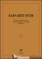 BARNABITI STUDI. RIVISTA DI RICERCHE STORICHE DEI CHIERICI REGOLARI DI S. PAOLO 