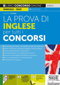 PROVA DI INGLESE PER TUTTI I CONCORSI. CON AGGIORNAMENTO ONLINE. CON SOFTWARE DI