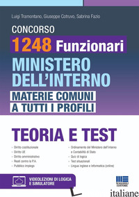 CONCORSO 1248 FUNZIONARI MINISTERO DELL'INTERNO. MATERIE COMUNI A TUTTI I PROFIL