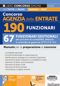 CONCORSO AGENZIA DELLE ENTRATE. 190 FUNZIONARI. 67 FUNZIONARI GESTIONALI PER PRO