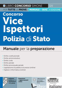 CONCORSO VICE ISPETTORI POLIZIA DI STATO. MANUALE PER LA PREPARAZIONE. CON ESPAN