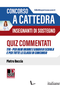 CONCORSO A CATTEDRA. INSEGNANTI DI SOSTEGNO. QUIZ COMMENTATI