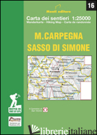 M. CARPEGNA SASSO DI SIMONE. CARTA DEI SENTIERI 1:25000