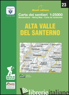 ALTA VALLE DEL SANTERNO. CARTA DEI SENTIERI DI FIRENZUOLA 1:25.000. EDIZ. MULTIL