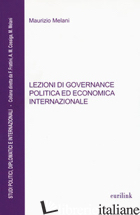LEZIONI DI GOVERNANCE POLITICA ED ECONOMICA INTERNAZIONALE