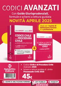 Copertina del libro CODICE CIVILE E DI PROCEDURA CIVILE AVANZATO, CON GUIDE APPLICATIVE, FORMULE E S