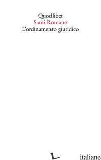 Copertina del libro ORDINAMENTO GIURIDICO (L')
