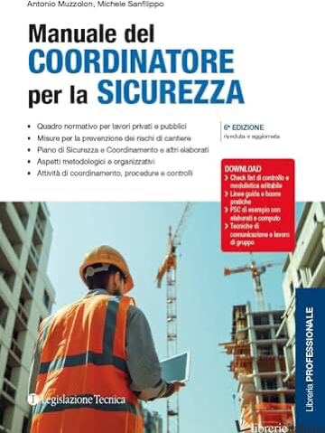 Copertina del libro MANUALE DEL COORDINATORE PER LA SICUREZZA